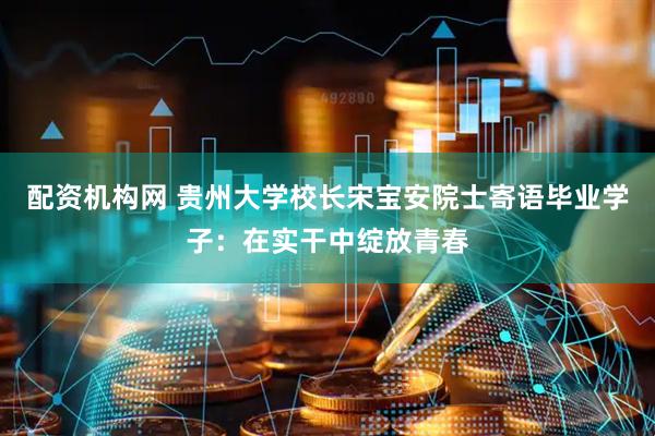 配资机构网 贵州大学校长宋宝安院士寄语毕业学子：在实干中绽放青春